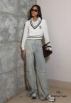 COLETE CROPPED DEC V TRICOT FEMININO OFF WHITE PERFECT WAY