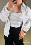 CROPPED FEMININA ESTAMPADO OFF WHITE PERFECT WAY