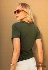 T-SHIRT FEMININA ESTAMPADA VERDE PERFECT WAY