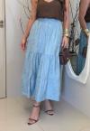 SAIA MAXI MIDI FEMININA azul claro PERFECT WAY