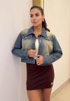 SHORTS SAIA  BORD INDUSTRIAL FEMININO MARROM CAFÉ PERFECT WAY