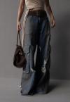CALÇA COS INTERMEDIARIO  JEANS LAVAGEM WASHED DESTROYED C/ BOLSO FEMININA JEANS DESTROYED PERFECT WAY