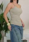 BLUSA FEMININA ASSIMÉTRICA VERDE OLIVA PERFECT WAY