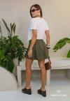 SHORTS SAIA FEMININO VERDE MILITAR PERFECT WAY
