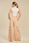 CAMISA CROPPED DUPLA SEM MANGA FEMININA OFF WHITE PERFECT WAY