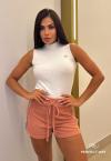 SHORTS TEC TRICO FORRADO  FEMININO TAMARINDO PERFECT WAY