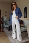 CAMISA JEANS FEMININA AZUL PERFECT WAY
