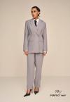 BLAZER  VISCOSE TRANSPASSE C/BOLSO FEMININO CINZA PERFECT WAY