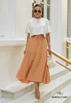 Perfect Way - SAIA FEMININA MAXI MIDI AMENDOA