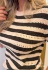 BLUSA DE TRICO FEMININA BEGE / VERDE PERFECT WAY