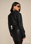 SAIA COURO ( PU) C/ MARTINGALE FEMININA PRETO PERFECT WAY