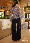 BATA FEMININA ESTAMPADA bege c/ preto PERFECT WAY
