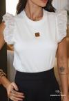 BLUSA FEMININA OFF WHITE PERFECT WAY