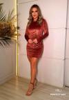 VESTIDO CURTO FEMININO ROSA ENVELHECIDO PERFECT WAY