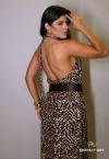 VESTIDO FEMININO LONGO ESTAMPADO cru c/ preto PERFECT WAY