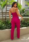 CONJUNTO FEMININO CROPPED + CALÇA ALFAIATARIA fucsia PERFECT WAY