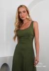 VESTIDO FEMININO  MAXI MIDI verde folha PERFECT WAY