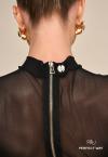 VESTIDO COURO SINTETICO (PU) FEMININO PRETO PERFECT WAY