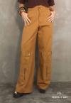 CALÇA FEMININA WIDE LEG caramelo PERFECT WAY