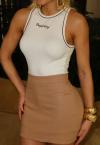SHORTS SAIA C/ BOLSO FEMININO capuccino PERFECT WAY