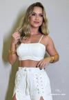 TOP FEMININO OFF WHITE PERFECT WAY