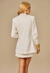 BLAZER C/ PEDRA MARMORIZADA FEMININO OFF WHITE PERFECT WAY