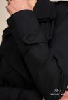 TRENCH COAT SARJA C/ CINTO FIVELA METAL  FEMININO PRETO PERFECT WAY