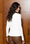 CONJUNTO FEMININO TRICO  CARDIGAN  + REGATA  BRANCO PERFECT WAY