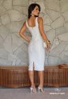 VESTIDO FEMININO MIDI OFF WHITE PERFECT WAY