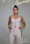 Perfect Way - CROPPED FEMININO SALMÃO COM PRETO