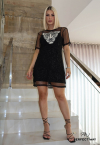 VESTIDO T-SHIRT  PRETO PERFECT WAY