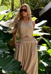 COLETE DEC V C/ ABERTURAS COSTAS FEMININO BEGE PERFECT WAY