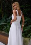 VESTIDO FRENTE TRASNPASSADA C/ CINTO FEMININO OFF WHITE PERFECT WAY