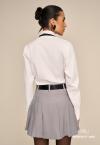 SHORTS SAIA  C/ PREGAS FEMININO CINZA PERFECT WAY