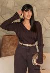 Perfect Way - BLUSA FEMININA DECOTE V CACAU