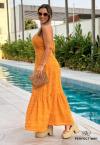 VESTIDO MAXI MIDI   MOSTARDA PERFECT WAY