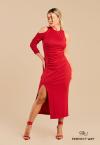 VESTIDO FEMININO MAXI MIDI VERMELHO. PERFECT WAY