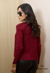 CONJUNTO FEMININO TRICO  CARDIGAN  + REGATA burgundy PERFECT WAY