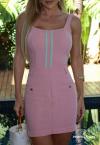 VESTIDO CURTO FEMININO ROSA QUARTZO PERFECT WAY
