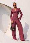 Perfect Way - TRIJUNTO FEMININO BLAZER CROPPED + COLETE + CALÇA rosa ENVELHECIDO