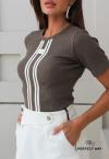 T- SHIRTS FEMININA VERDE MILITAR PERFECT WAY