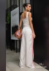 CROPPED RECORTE COM VIVO  FEMININO areia c/ salmao PERFECT WAY