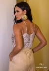 BLUSA FEMININA ESTAMPADA NUDE COM TERRA PERFECT WAY