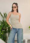 Perfect Way - BLUSA FEMININA ASSIMÉTRICA VERDE OLIVA