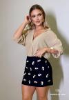 SHORTS SAIA FEMININO AZUL MARINHO PERFECT WAY