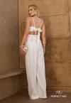 BLUSA FEMININA PEPLUM OFF WHITE PERFECT WAY