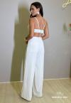 MACACÃO FEMININO PANTALONA OFF WHITE PERFECT WAY