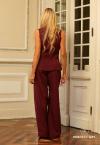 CALÇA ALFAIATARIA DET CORRENTE METAL C/ PINGENTE  FEMININA burgundy PERFECT WAY