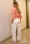 CALÇA WIDE LEG FEMININA BRANCO PERFECT WAY