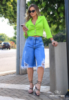 BLAZER CROPPED C/ OMBREIRA   VERDE NEON PERFECT WAY